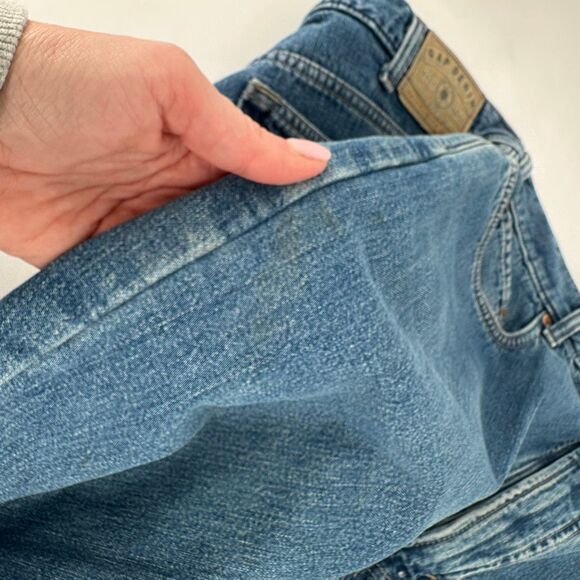 *Vintage Y2K Gap Loose Fit Plaid Flannel Lined Jeans Chore Worn Size 22 SHORT - Picture 10 of 15